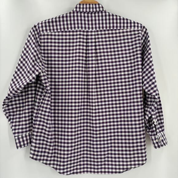Brooks Brothers 346 Mens XL Purple Check Plaid Long Sleeve Button Down Shirt - Picture 5 of 5